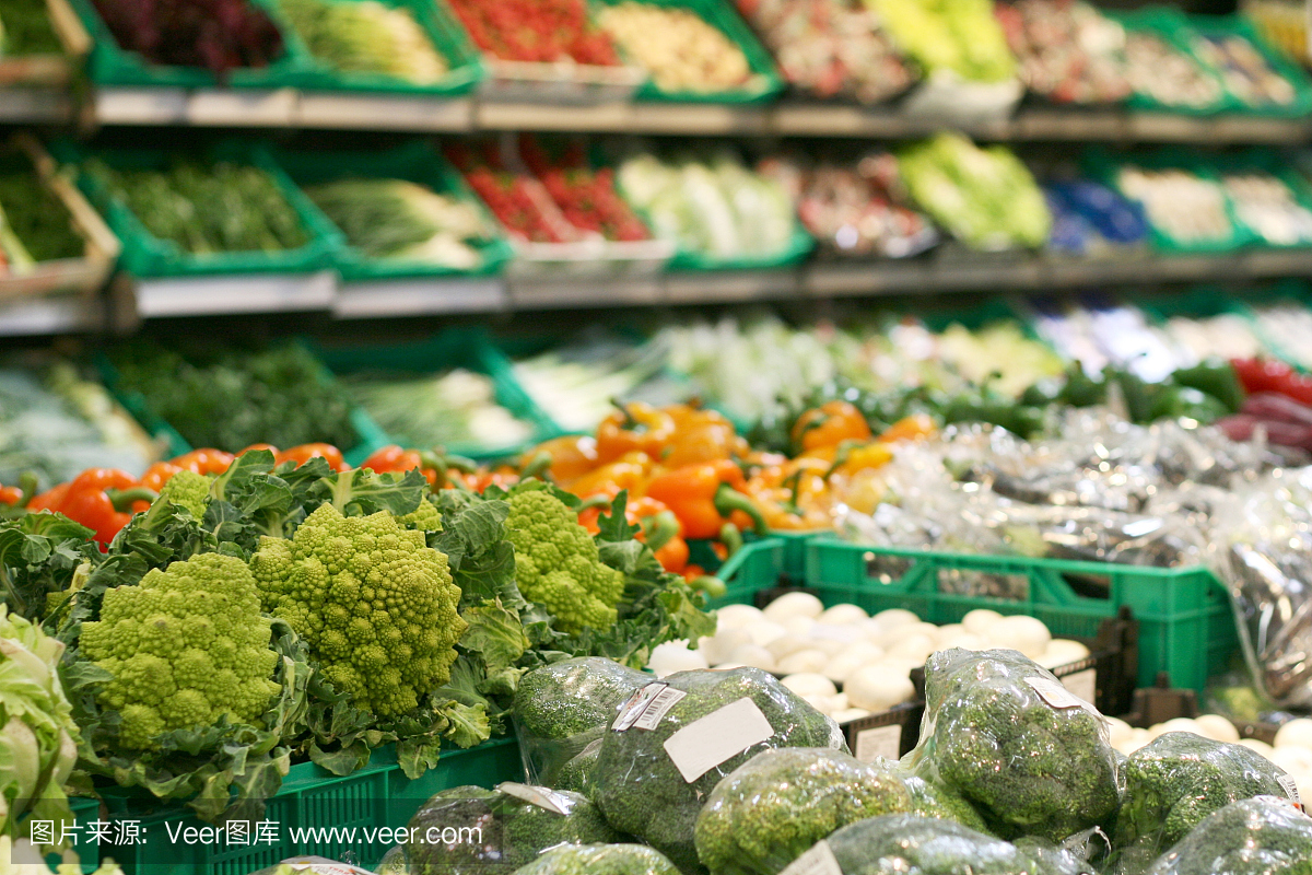 新鮮蔬菜在市場(chǎng)